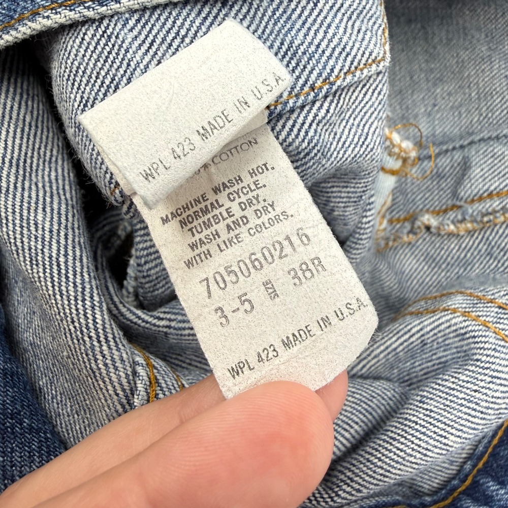 Vintage Levis 70506-0216 Denim Trucker Jacket Made in USA Blue Mens 38R - Picture 5 of 9